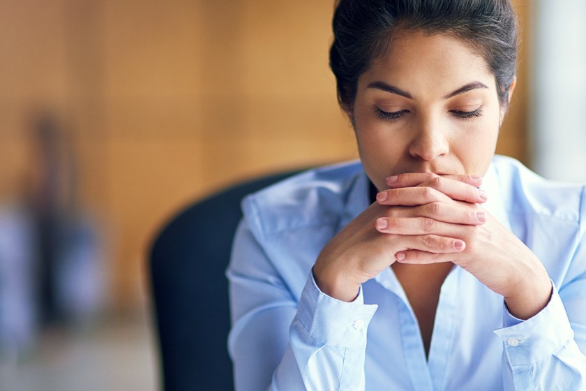anxious woman