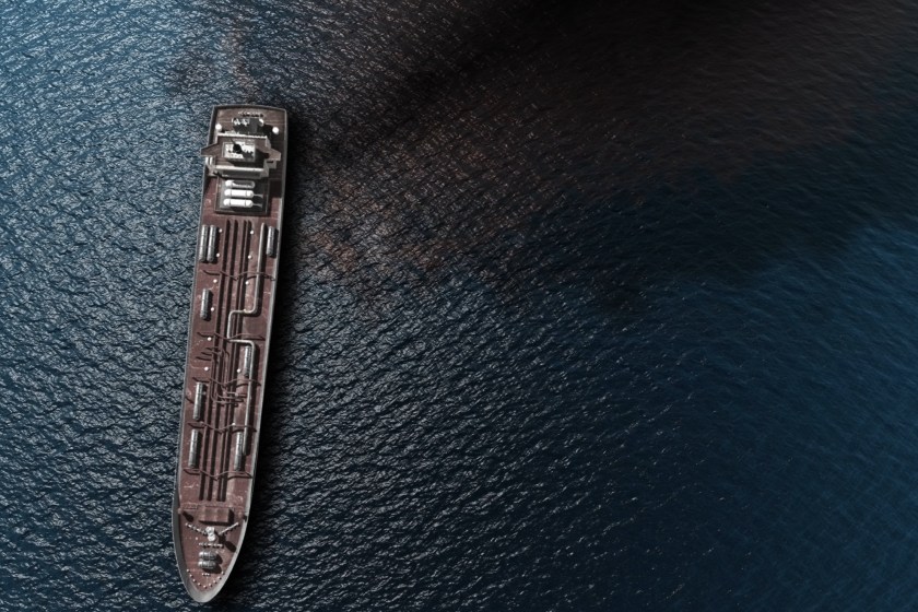 oil spill in the ocean