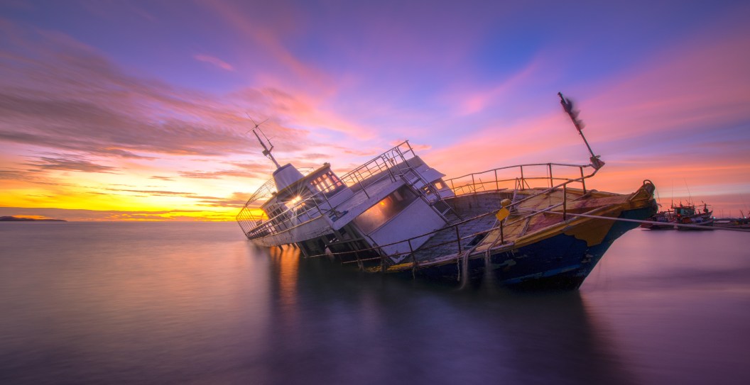 Fisherman Stranded At Sea For Hours After His Boat Sinks Into The Pacific Ocean