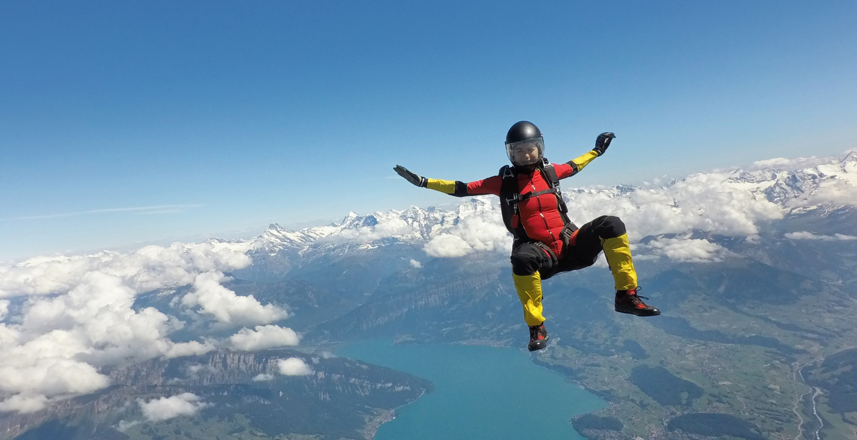 Scary Moment A Skydiver's Parachute Gets Caught On Plane's Tail